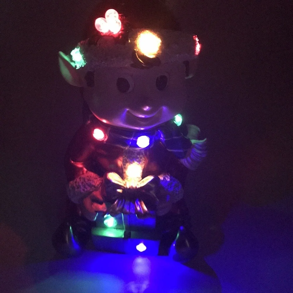 Light-Up ELF Resin W/ 12 LED Lights - 15 inches high MADE IN ITALY Quality